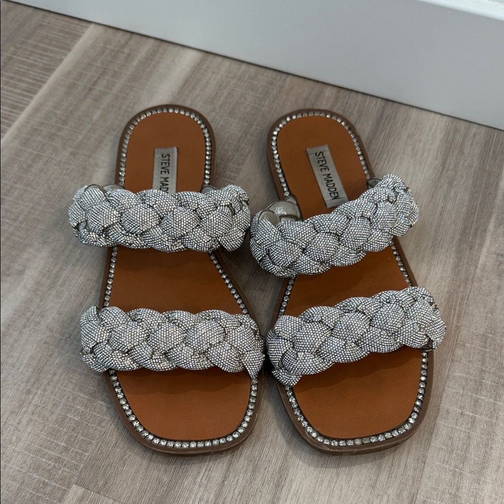 Steve Madden Metallic Braided Women's Sandals